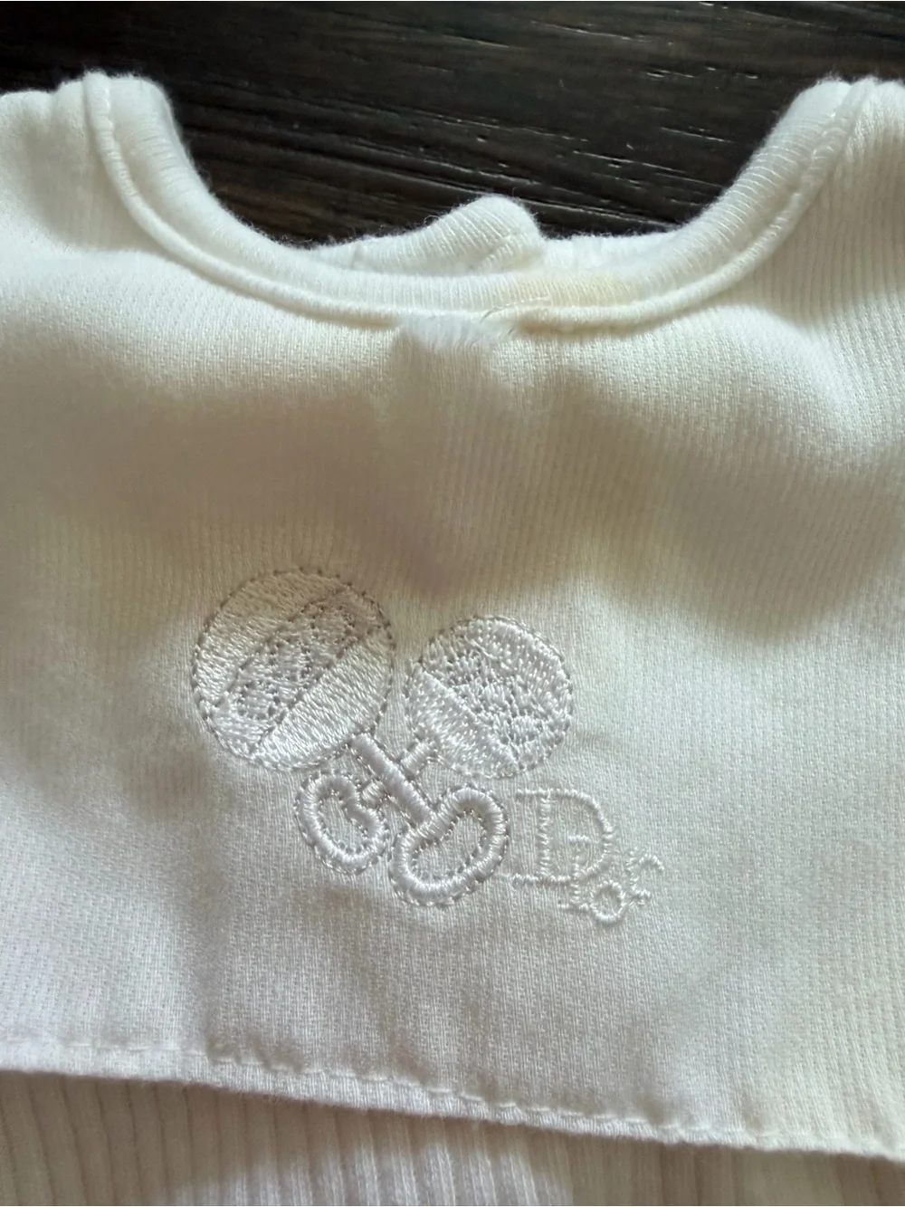 Dior Cream Ribbed Knit Matching Set